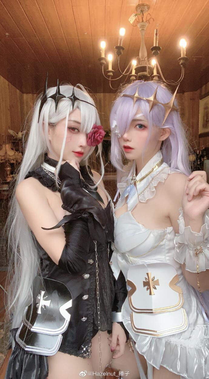 游戏《碧蓝航线》埃姆登黑白双子cosplay