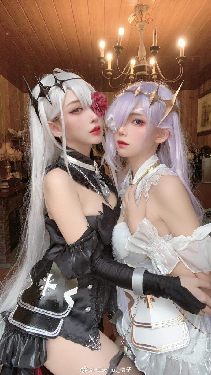 游戏《碧蓝航线》埃姆登黑白双子cosplay