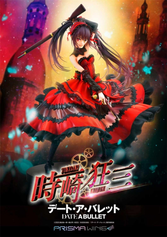 手办《约会大作战》时崎狂三红黑色的经典礼服“神威灵装·三番”装扮登场2