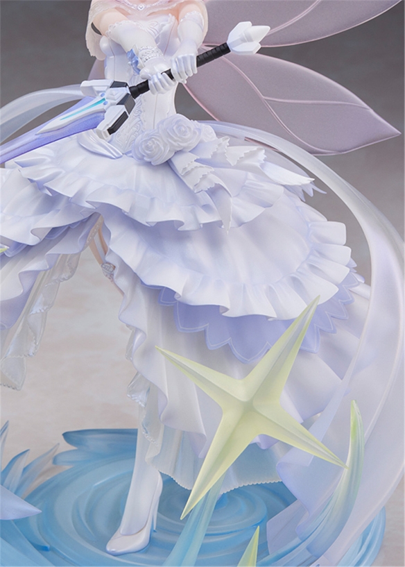 手办《超次元游戏海王星 THE ANIMATION：沐浴阳光的紫茄子花》涅普迪努 小紫婚纱