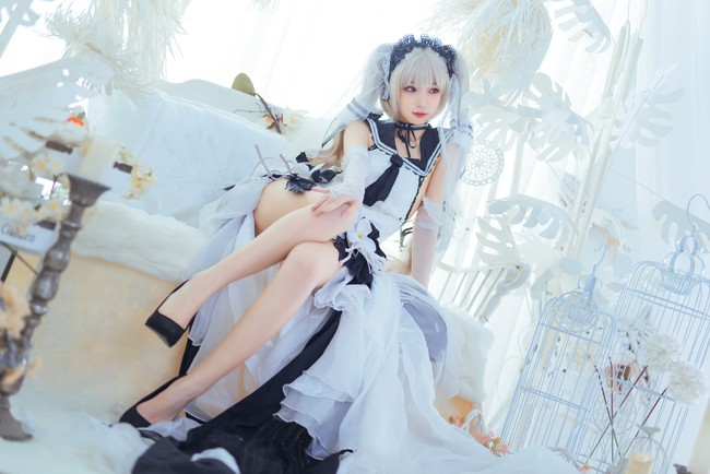 游戏碧蓝航线可畏换装梳妆的大小姐cosplay