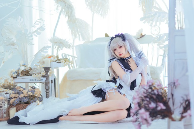 游戏碧蓝航线可畏换装梳妆的大小姐cosplay