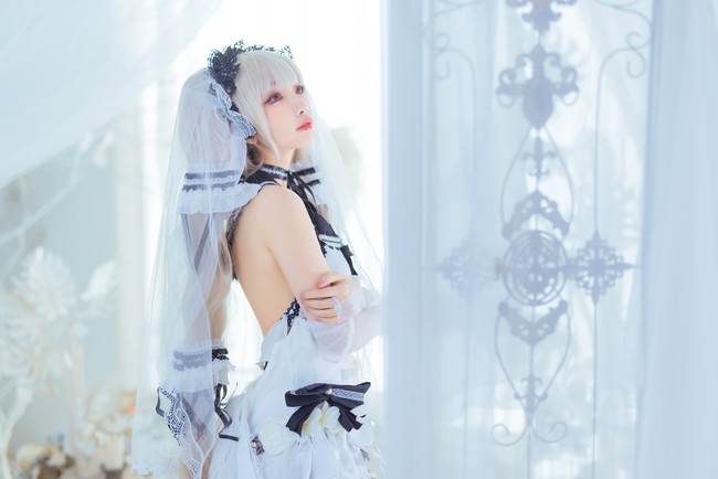 游戏碧蓝航线可畏换装梳妆的大小姐cosplay