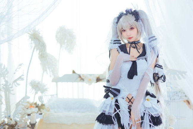 游戏碧蓝航线可畏换装梳妆的大小姐cosplay