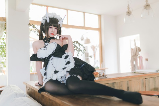 碧蓝航线能代女仆装cosplay