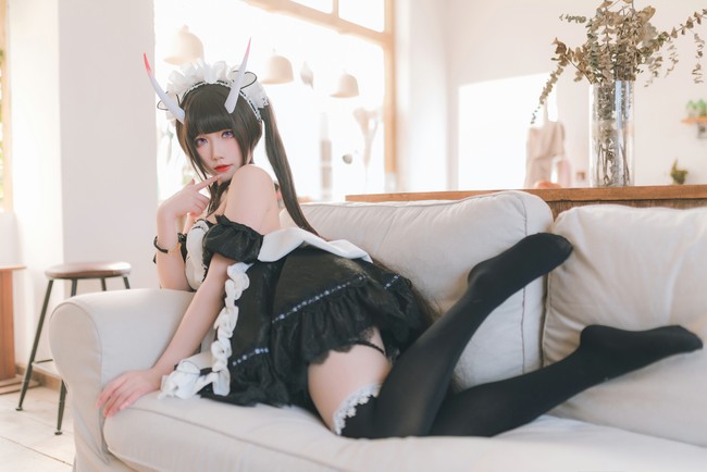 碧蓝航线能代女仆装cosplay