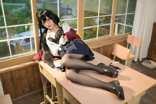 碧蓝航线大凤jk服cosplay