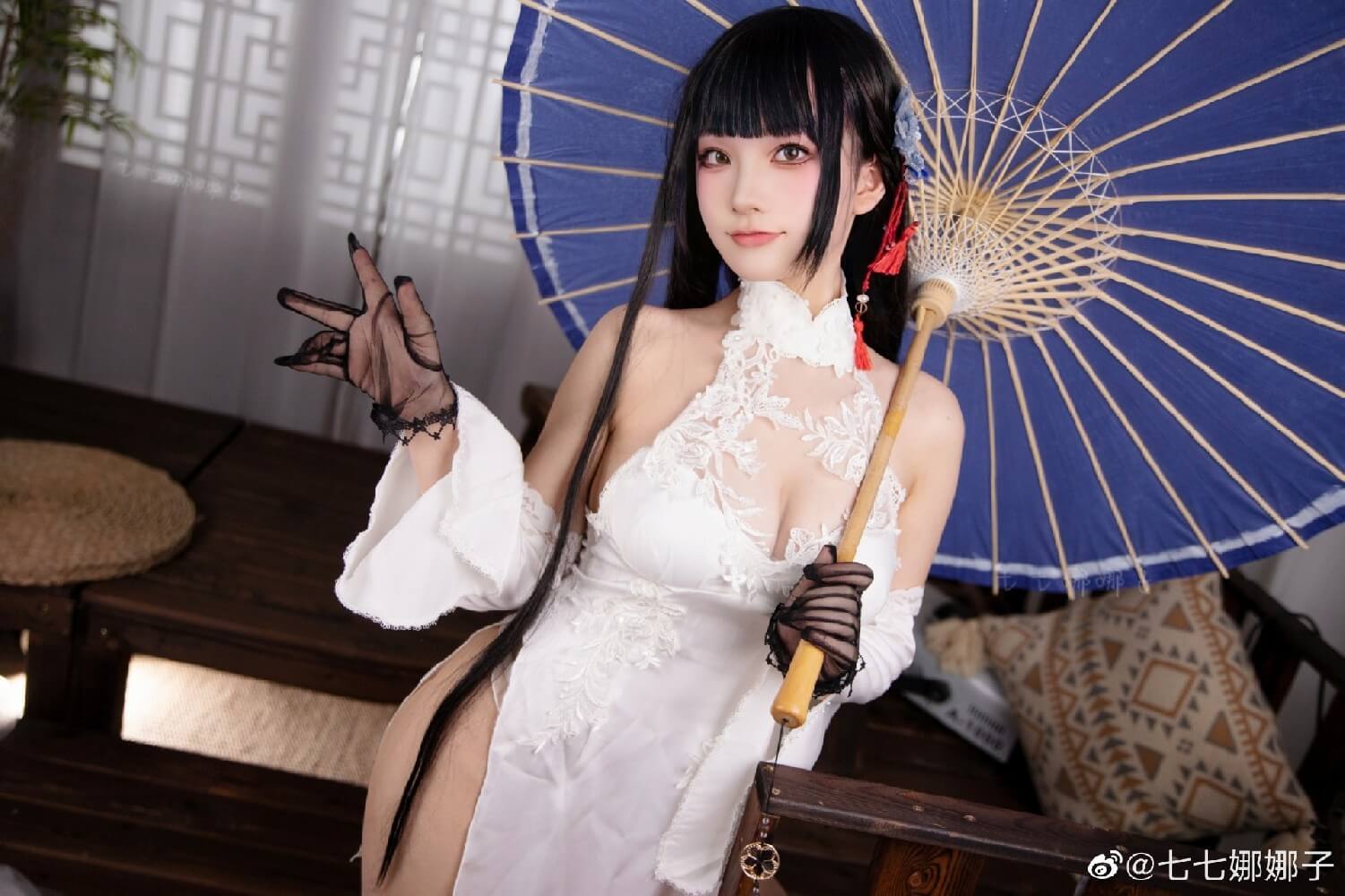 碧蓝航线美艳绝伦的逸仙旗袍cosplay