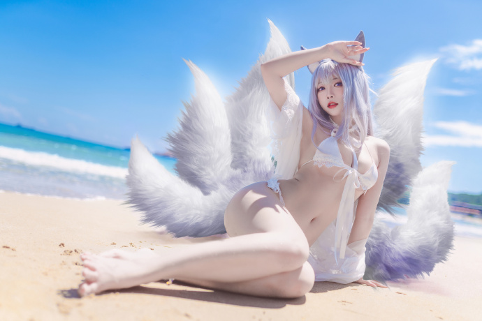 碧蓝航线信浓泳装白沙幽梦cosplay