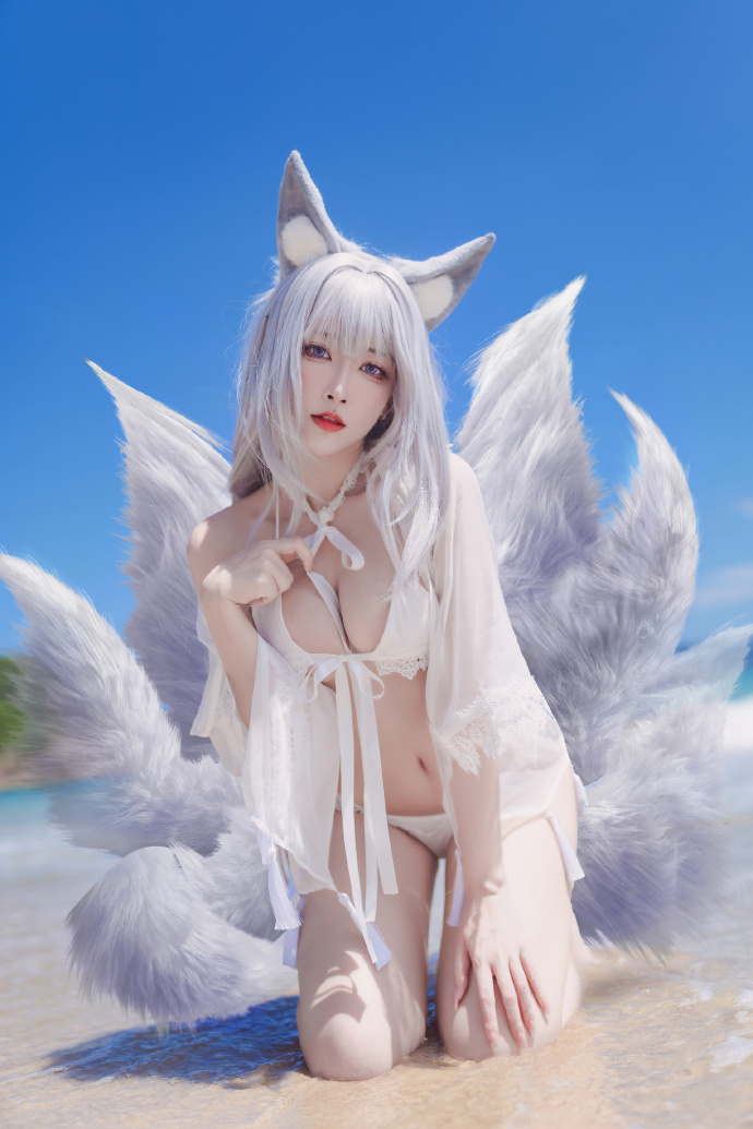 碧蓝航线信浓泳装白沙幽梦cosplay
