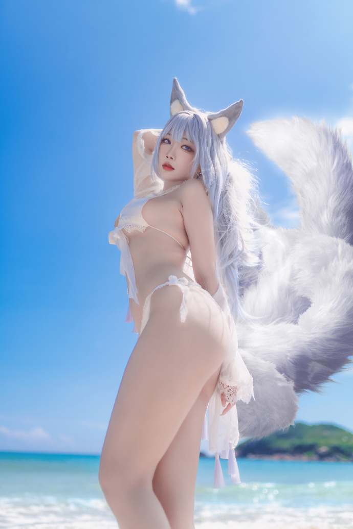 碧蓝航线信浓泳装白沙幽梦cosplay