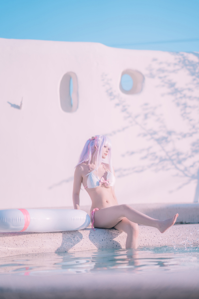 碧蓝航线普利茅斯泳装cosplay：无暇的夏之心