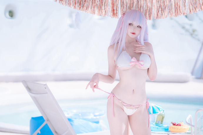 碧蓝航线普利茅斯泳装cosplay：无暇的夏之心