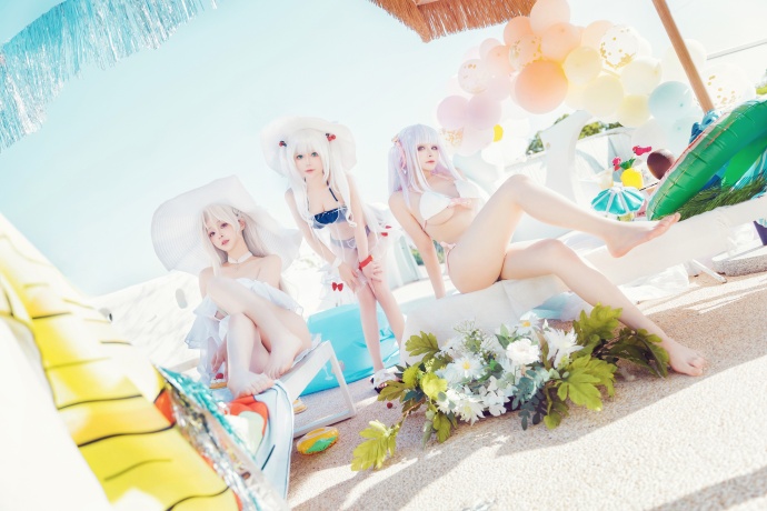 碧蓝航线约克城泳装白昼美人鱼cosplay