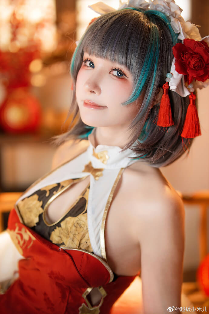 碧蓝航线 柴郡过场图旗袍cos