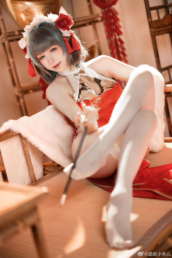 碧蓝航线 柴郡过场图旗袍cos