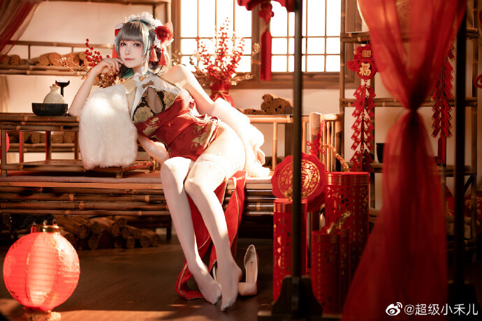 碧蓝航线 柴郡过场图旗袍cos