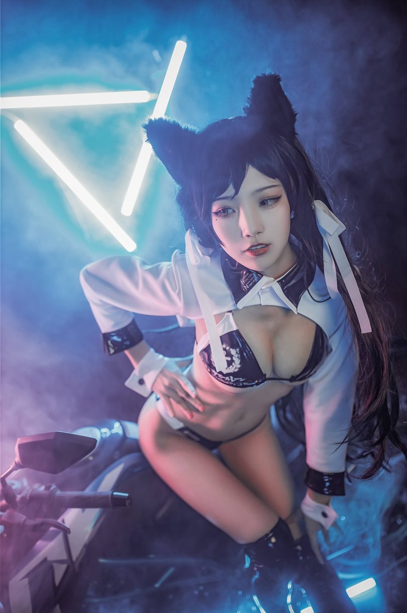 游戏《碧蓝航线》爱宕犬机车cos