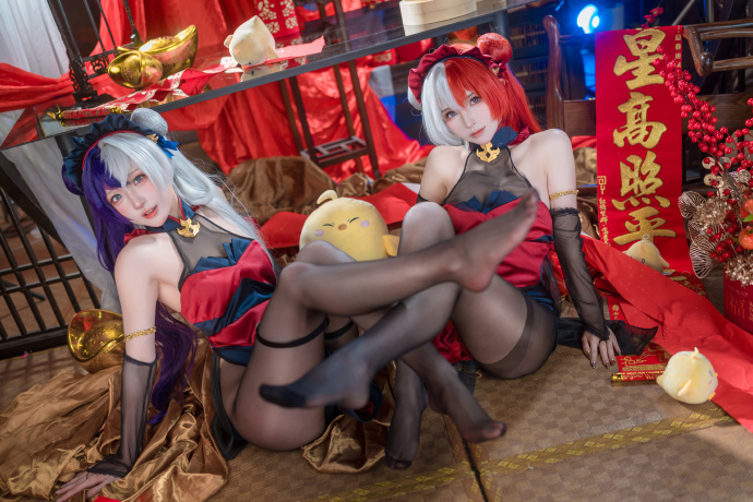游戏《碧蓝航线》肇和应瑞姐妹cosplay