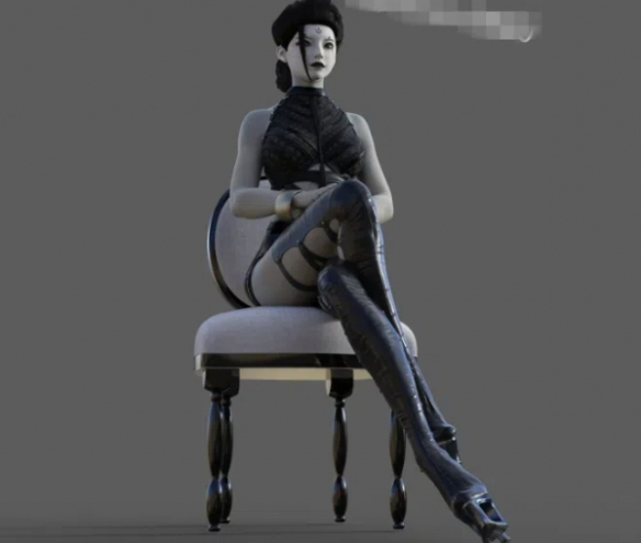 某3D打印作者在网上分享了《黑神话：悟空》蜘蛛精四妹建模2